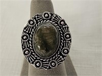 German Silver Labordorite Ring
