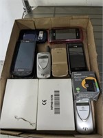 TRAY OF CELL PHONES AND ACCESSORIES