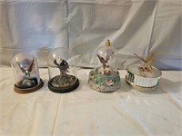 American Bald Eagle Sculptures and Music Boxes