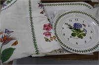Portmeirion Botanic tray clock and tablecloth
