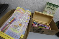 2 boxes Precious Moments coloring books, Winnie th
