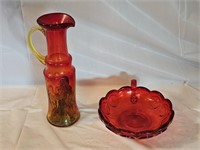 Fostoria and Kanawha Amberina Glass