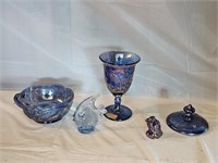 Smith and Other Blue Carnival Glass