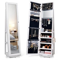 TWING 360° Swivel Jewelry Armoire with Full Lengt