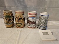 Budweiser and Bald Eagle Beer Collector's Steins