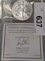 2015 AMERICAN SILVER EAGLE WITH CERT