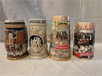 Bicentennial and Budweiser Beer Collector's Steins