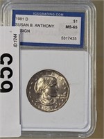 GRADED SBA DOLLAR 1981-D