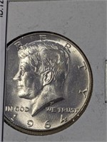 1964 KENNEDY HALF DOLLAR SILVER