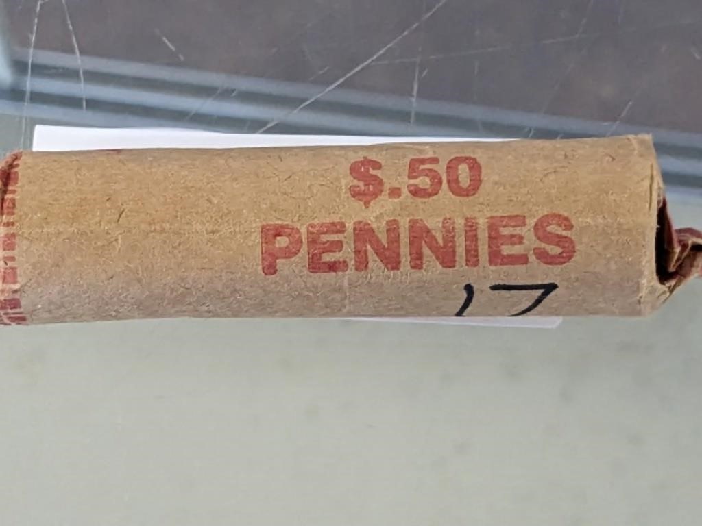ROLL OF 1917 WHEAT PENNIES