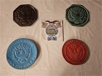 5 Bicentennial and Eagle Trivets