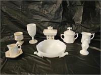 Porcelain and Milk Glass