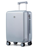 Hard Shell Suitcase 28 Inch Checked Luggage, Gray
