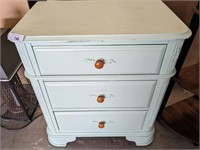 PAINTED 3 DRAWER NIGHT STAND