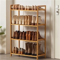 Wooden 4 Tier Shoe Rack for Boots/Soes