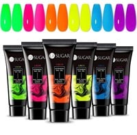 NEON EXTENSION GEL NAIL POLISH SET OF 6 COLORS