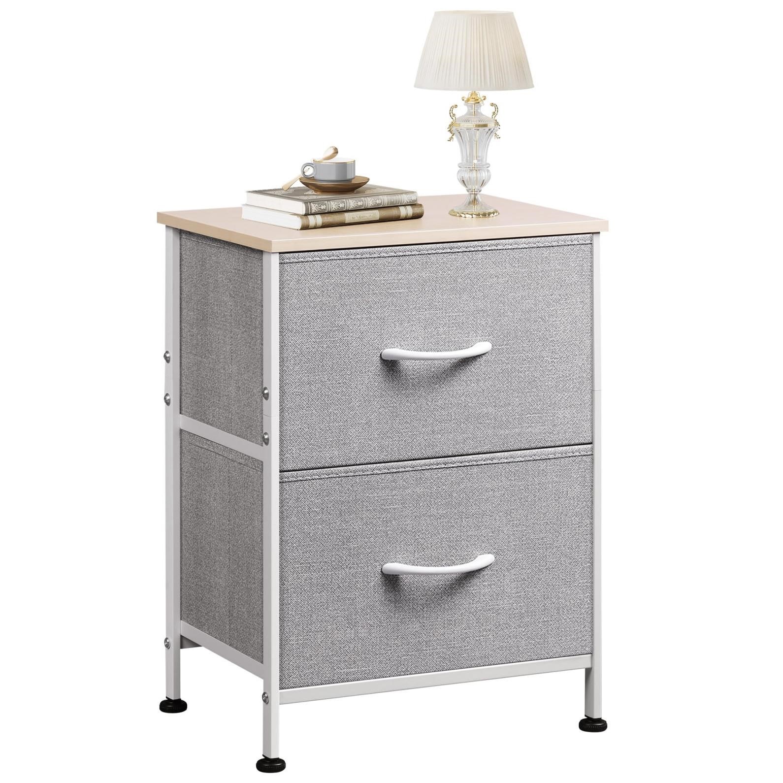 Nightstand, 2 Drawer Dresser for Bedroom