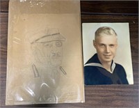 Vintage picture and drawing