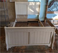 FULL SLEIGH STYLE BED: HEAD, FOOT, RAILS