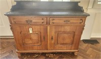 SLATE TOP CABINET (MISSING PULL)
