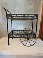 Vintage Wrought Iron Serving/ Garden Cart