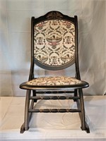 Vintage Bicentennial Black Stenciled Rocker