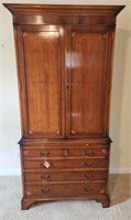 LARGE INLAID ARMOIRE STYLE TV CABINET