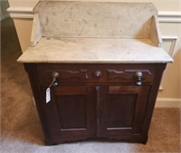 ANTIQUE MARBLE-TOP WASH STAND