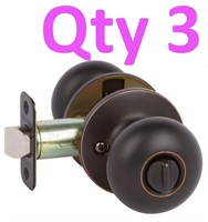Qty 3- Delaney Hardware Saxon Privacy Knob