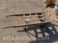 ANTIQUE WOOD FEED DOLLY