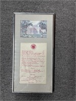 Vintage Professionally Framed Memorabilia