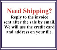 Shipping- reply to unpaid emailed invoice.