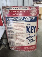 Large Vintage American Motors Masonite Dealer