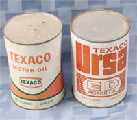 Vintage Texaco  & Texaco Ursa ED quart motor oil,