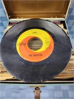 Full box of Vintage 45 vinyl records,