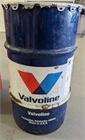 VALVOLINE 30 GALLON GREASE CAN-SOME CONTENTS