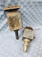 2 Nice old carriage lamps, as found condition