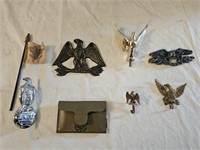 Vintage Military, Brass & Metal Eagles