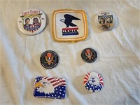 Political and Patriotic Buttons and Patch