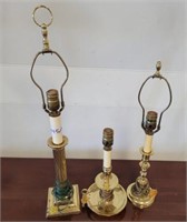 3 BRASS BALDWIN LAMPS