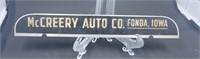 McCreery Auto Fonda, Iowa license plate topper