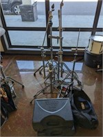 GROUP OF CYMBAL STANDS W/ ACCESSORIES