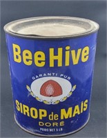 Bee hive French corn syrup tin.  Full