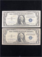 1935 G & 1935 E $1 Silver Certificates