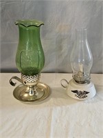 Federal Eagle Finger Hole Oil Lamp & Candle Holder