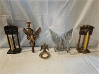 Federal Eagle Sconces and Toothbrush Holder