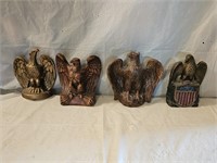 4 Federal Eagle Ceramic Sculptures