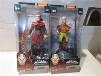 LOT 2 NEW AVATAR FIGURE AANG, ZUKO