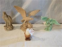 Bald Eagle Sculptures and Candle