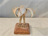 Bone Carved Eagle Sculpture